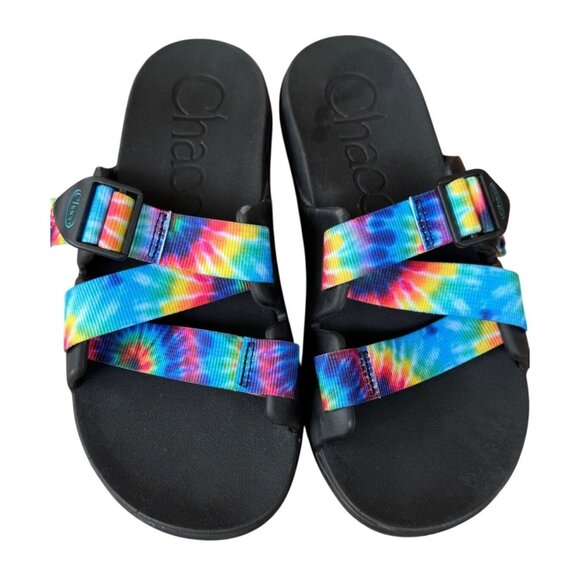 Chaco Women's Tie-Dye Slip-On Sandals Size 10 US Adjustable Straps Durable Sole - Picture 13 of 13